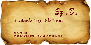 Szakmáry Dénes névjegykártya